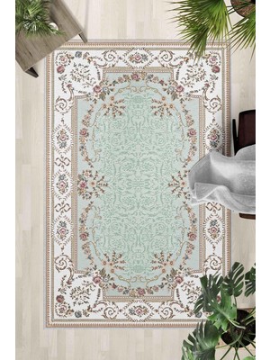 Aesco Monnhein Çok Renkli Halı 713 - Yıkanabilir, Kaymaz Taban, Dijital Baskılı, Leke Tutmaz, Ince Hav, Modern Salon, Oturma Odası, Yatak Odası ve Mutfak Için Dekoratif Halı