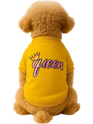 Aesco Mpz Pets Kedi ve Köpek Kıyafeti & Elbisesi Sarı Sweatshirt Queen S