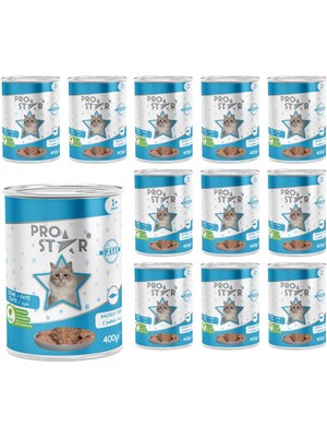 Aesco Prostar Yetişkin Kedi Balıklı Pate 400 gr x 12 Adet