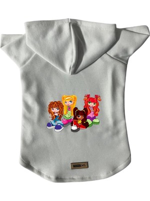 Aesco Monopetz Kapişonlu Polar Sweatshirt Köpek ve Kedi Kıyafeti & Elbisesi Beyaz CANDO003 L
