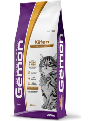 Aesco Gemon Yavru Kedi Tavuk ve Pirinç Kuru Yavru Kedi Maması - 7 kg
