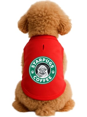 Aesco Mpz Pets Kedi ve Köpek Kıyafeti & Elbisesi Kırmızı Starpugs Atlet Xl