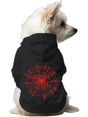 Aesco Mpz Pets Kedi ve Köpek Kıyafeti & Elbisesi Siyah Hoodie Örümcek Xl