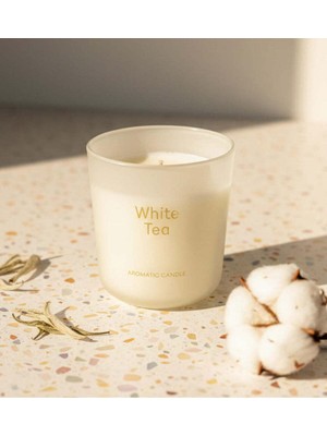 Aesco Trendmiya Rakle White Tea Kokulu Mum Beyaz 175 Gr, Beyaz