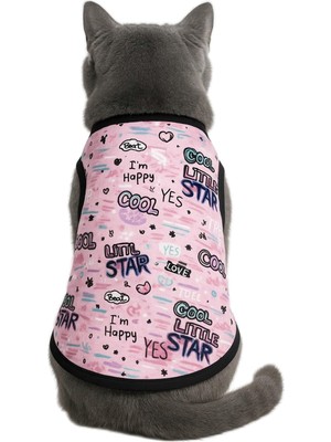 Aesco Monopetz Organik Kumaşlı Köpek ve Kedi Kıyafeti Beyaz Yıldızlı 2xl