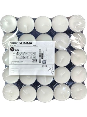 Aesco Ikea 100 Tealight Mum Kokusuz Ev Tatil Parti Dekoru Glımma