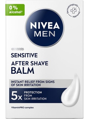 Aesco Nıvea Men Erkek Hassastıraş Sonrası Balsam Hassas 100 Ml,e Vitamini,provitamin B5,alkolsüz Formül,hassas Ciltler Için Rahatlatıcı Tıraş Sonrası Bakım