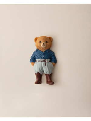 Aesco Emma Bear Magnet - Lacivert/gri - 4x8 cm