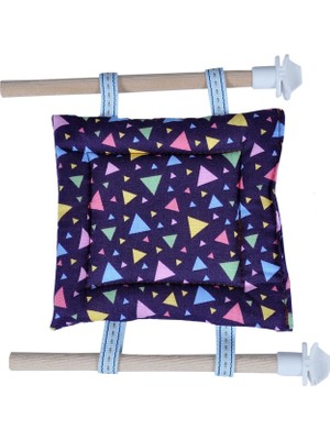 Aesco Hamster Kemirgen Yatağı Uyku Pedi Tünekli Yatak Yumuşak Kumaş Asma Dinlenme Yatağı 16 x 11 cm