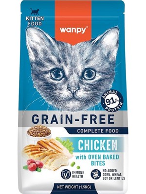 Aesco Wanpy Tavuklu Tahılsız Yavru Kedi Maması 1,5kg