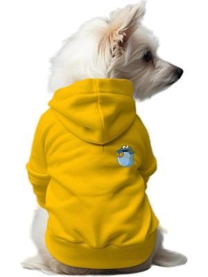 Aesco Mpz Pets Kedi ve Köpek Kıyafeti & Elbisesi Sarı Hoodie Kurabiye Cep Xl