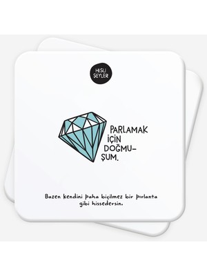 Aesco Parlamak Için Doğmuşum 2'li Bardak Altlığı Seti