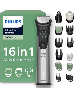 Aesco Philips 9000 Serisi 15IN1,ERKEK Bakım Seti,yüz/saç/vücut Tıraş Makinesi,ıslak/kuru KULLANIM,MG9532/15