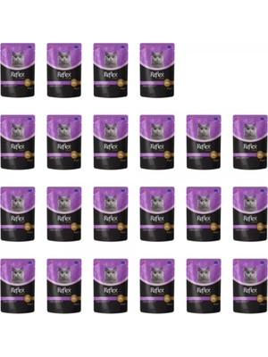 Aesco Reflex Plus Jöle Içinde Et Parçacıklı Somonlu&ton Balıklı Yetişkin Kedi Maması 85 Gram