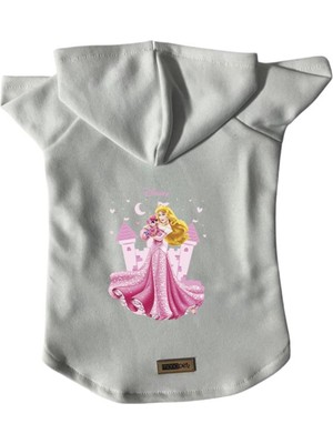 Aesco Monopetz Kapişonlu Polar Sweatshirt Köpek ve Kedi Kıyafeti & Elbisesi Beyaz Princess Xs