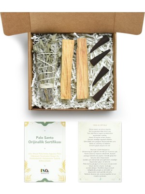 Aesco Inka Mountain Tütsü Seti, Palo Santo Konik Tütsü, Adaçayı Tütüsü, Palo Santo,