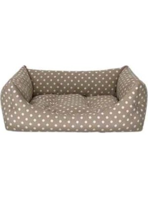 Aesco Pet Comfort Uniform Bej Puantiyeli Kedi ve Köpek Yatağı S 50X60CM