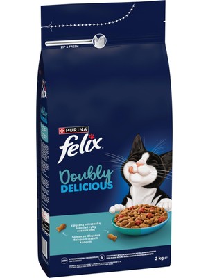 Aesco Felix Doubly Delicious Yetişkin Kedi Maması Balıklı 2kg