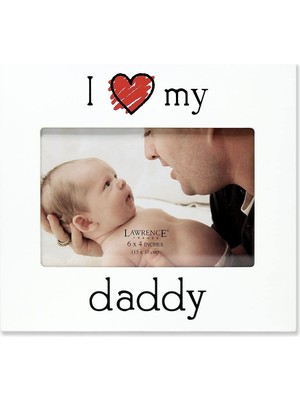 Aesco Lawrence Frames 'ı Love My Daddy' Resim Çerçevesi, 15,6 x 10,5 Cm, Beyaz