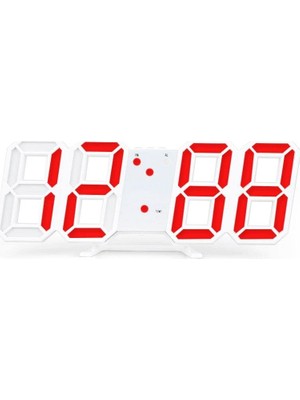 Aesco Valkyrie Kırmızı LED Dijital Dekoratif Masa Veya Duvar Saati