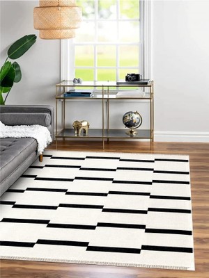 Aesco Mec Home Karesse 130 - Modern Desenli, Makinede Yıkanabilir, Çift Taraflı Kilim - 7 Boyut Seçeneği (80X250)