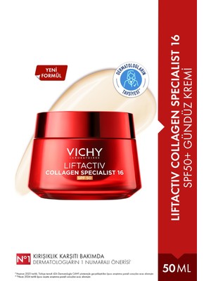 Aesco Vichy Liftactiv Collagen Specialist 16 Spf 50 Yüz Kremi, 50 ml