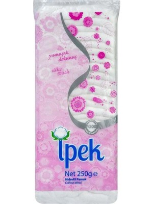 Aesco Ipek Hidrofil Pamuk, Beyaz, 250GR, Tek Kullanımlık, Doğal Pamuk Içerikli