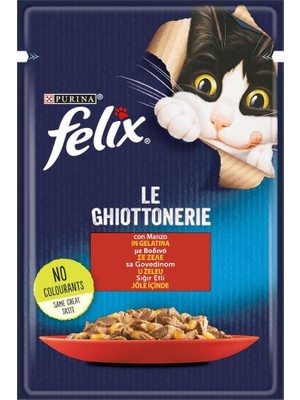 Aesco Felix Sığır Etli Kedi Yaş Mama (26 x 85 Gr)
