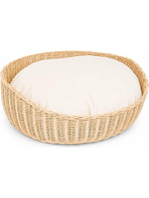 Aesco El Yapımı, Bambu Rattan Evcil Hayvan Yatağı/hasır Kedi Yatağı/köpek Yatağı