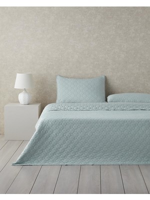 Aesco English Home Amabile Kesmeli Tek Kişilik Yatak Örtüsü Takımı 160X220 cm Su Yeşili