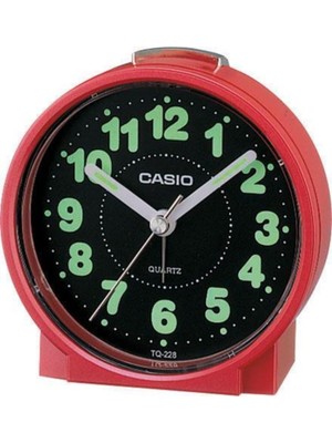 Aesco Casio TQ-228-4DF Masa Saati, Kırmızı, Standart