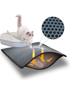 Aesco Bypet Elekli Kedi Kumu Paspası Küçük Boy (Gri)