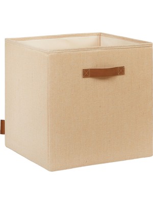 Aesco Ocean Home Textile Jüt Keten Kumaş Kutu 33 x 30 x 33 cm