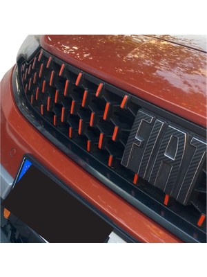 Aesco Ark Sticker Egea Cross Ön Panjur Sticker Set Reflektif Turuncu Şablonlu