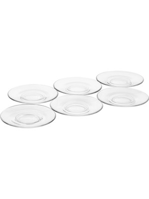 Aesco Paşabahçe Heybelı Çay Tabağı 126 mm 6'lı Hediyelik Kutu
