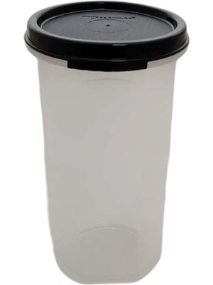 Aesco Tupperware Circular 650 ml Siyah Yumurta Kabı Yuvarlak Kutu Kuru Saklama Stoku Dekorasyon Geri Sihirli Kutu Kahve Pedleri Için