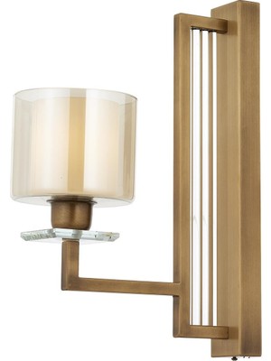 Aesco Avonni AP-60190-1E Eskitme Kaplama Aplik E27 Metal Kristal 15X32CM