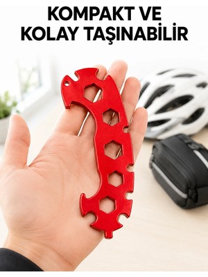 Laraheiser 12 Ölçülü Bisiklet Tamir Anahtarı 6-17 mm Kompakt Çok Amaçlı El Aleti