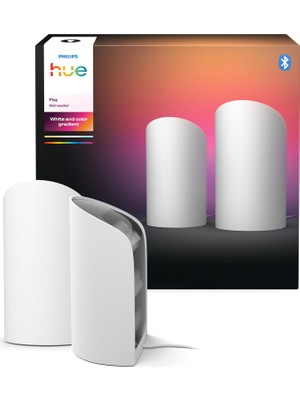 Aesco Philips Hue Flare 2'li Paket Akıllı Duvar Aydınlatma - Beyaz - Renkli Işık, Colorcast Teknolojisi, Bluetooth Uyumlu, Alexa, Apple Home ve Google Assistant ile Sesli Kontrol