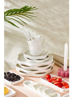 Aesco Emsan Florist 30 Parça 6 Kişilik Porselen Kahvaltı Takımı