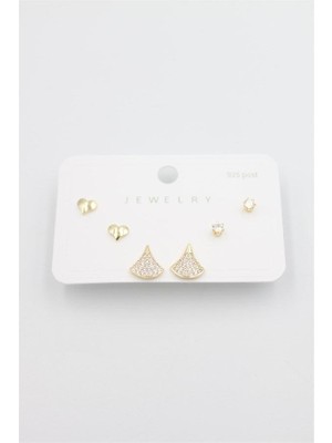 Marsilyan Çoklu Set Küpe - Altın