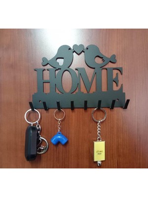 Aesco Ardini Anahtar Askılığı Ister Kendinden Yapışkanlı Ister Vidalı Home Mat Siyah