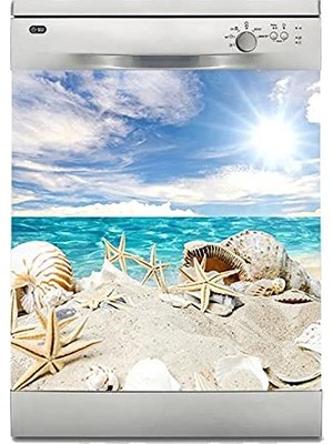 Aesco Bulaşık Makinesi Sticker Kaplama Beyaz Eşya Kaplama Seashells