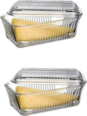 Aesco Paşabahçe Frigo Kapaklı Kahvaltılık Tereyağlık Peynirlik 2'li 072OA