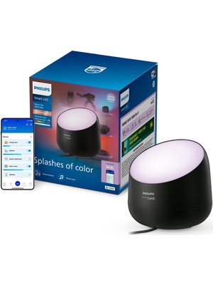 Aesco Philips Smart Lighting Squire Lite Akıllı Masa Lambası - Siyah - Google Home, Alexa, Homekit ve Matter Uyumlu