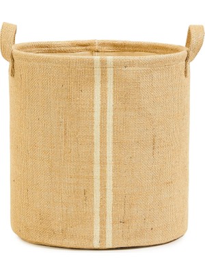 Aesco Ocean Home Textile Çizgili Jüt Sepet 30 x 31 cm