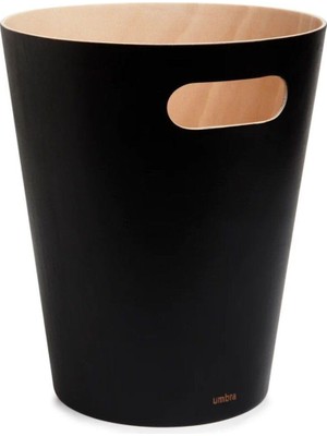 Aesco Umbra Woodrow Çöp Kovası 2 Galon (7,5 L) Kapasiteli Siyah/doğal