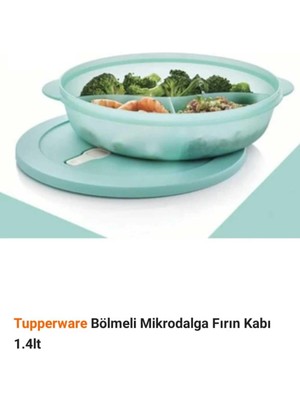 Aesco Tupperware Bölmeli Mikrodalga Fırın Kabı 1.4lt Yblme1.4