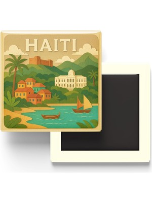 Aesco Haiti - Paper Cut Art - Baskılı Buzdolap Magneti Kare - 9x9 cm
