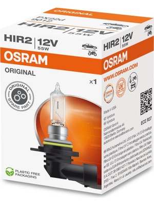 Aesco Osram Ampul 12V Hir2 55W Tek Telli Plastik Soketli Far ve Sis 9012